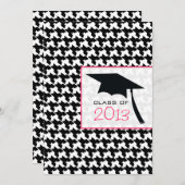 Houndstooth Class of 2013 Graduation Invitation (Devant / Derrière)