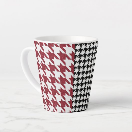 Houndstooth Combo Latte Mok (Linkerhoek)