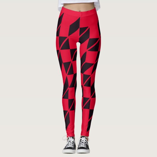 Houndstooth-controle Leggings (Voorkant)