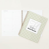 Houndstooth Daily Planner avec votre nom - HAMbWG (Devant avec enveloppe)