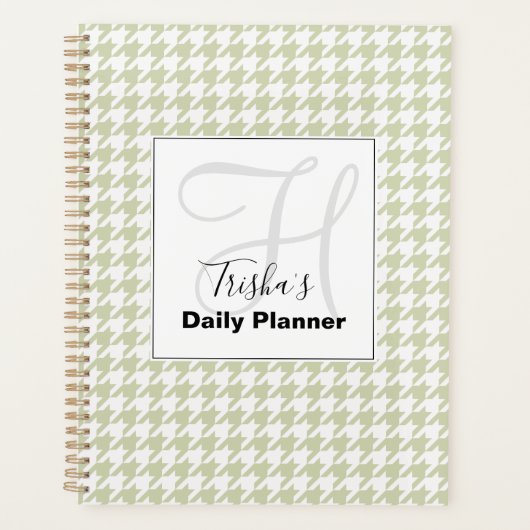Houndstooth Daily Planner avec votre nom - HAMbWG (Devant)