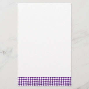 Houndstooth Druif en Wit