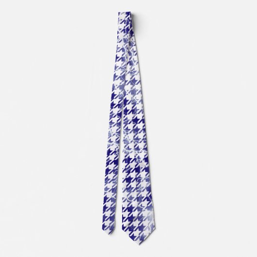 Houndstooth Electrical Lightning Spartern Pattern Stropdas (Achterkant)