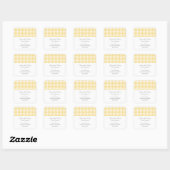 Houndstooth Enregistrer les stickers Date, Jaune (Feuille)