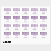 Houndstooth Enregistrer les stickers Date, violet (Feuille)