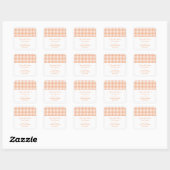 Houndstooth Enregistrer Stickers Date, Orange (Feuille)
