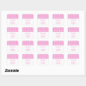 Houndstooth Enregistrer Stickers Date, rose (Feuille)