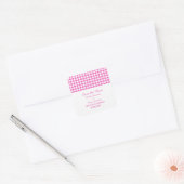 Houndstooth Enregistrer Stickers Date, rose (Enveloppe)