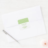 Houndstooth Enregistrer Stickers Date, Vert (Enveloppe)