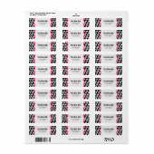 Houndstooth Fancy Étiquette de adresse (Feuille entière)