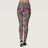 Houndstooth Flowers Leggings (Achterkant)
