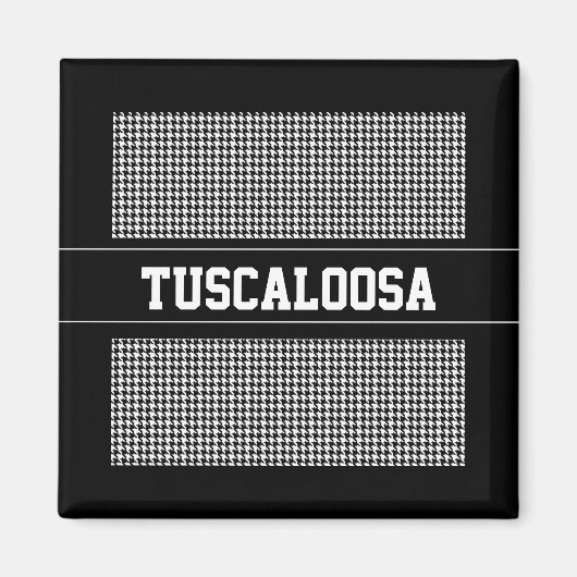 Houndstooth gepersonaliseerd magneet (Voorkant)