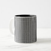 Houndstooth - Gepersonaliseerd Tweekleurige Koffiemok (Voorkant links)
