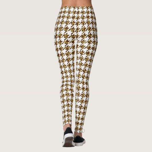 Houndstooth Giraffe Fur Pattern Leggings (Achterkant)