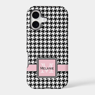 Houndstooth graphique tendance avec Monogramme per