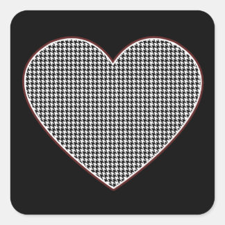 Houndstooth Heart (Tuscaloosa, Alabama) Vierkante Sticker