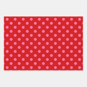 Houndstooth, Herringbone, Dot DIY kleuren Rode roz Inpakpapier Vel (Voorkant 3)