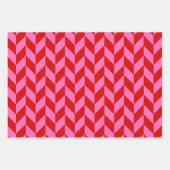 Houndstooth, Herringbone, Dot DIY kleuren Rode roz Inpakpapier Vel (Voorkant 2)