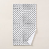 Houndstooth Hollow Black en Transparent Pattern Bad Handdoek (Handdoek)