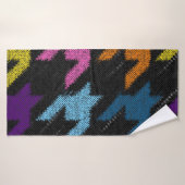 Houndstooth : imitation de toile brute. (Serviette de bain)
