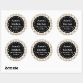 Houndstooth Keukenstickers Ronde Sticker (Vel)