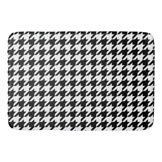Houndstooth klassiek wevingspatroon badmat (Voorkant)