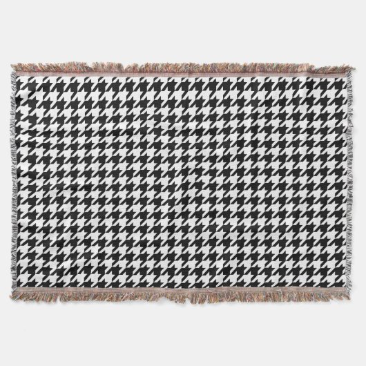 Houndstooth klassiek wevingspatroon deken (Voorkant)
