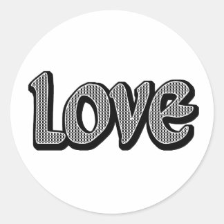 Houndstooth kleine liefde ronde sticker