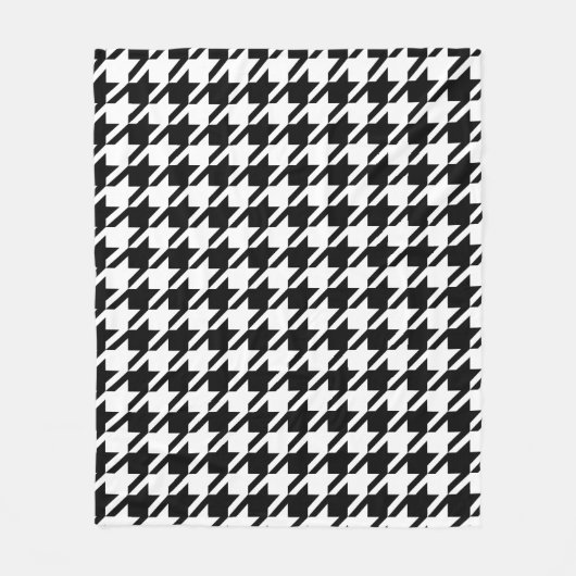 Houndstooth Large Classic Patroon Fleece Deken (Voorkant)
