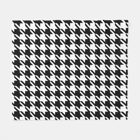 Houndstooth Large Classic Patroon Fleece Deken (Voorkant (Horizontaal))