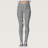 Houndstooth Leggings noir et blanc (Devant)