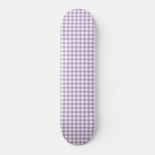 Houndstooth Lila en wit Skateboard (Voorkant)