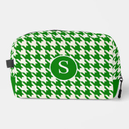 Houndstooth Lime Green & White Toilettas Toilettasje