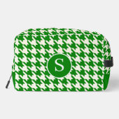 Houndstooth Lime Green & White Toilettas Toilettasje (Achterkant)