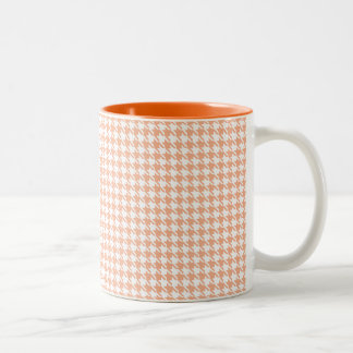 Houndstooth Melon en wit Tweekleurige Koffiemok