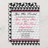 Houndstooth Mode Afstuderen Uitnodiging - 2011 (Voorkant / Achterkant)