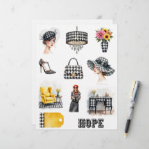 Houndstooth Mode Thema Uitknipsels van Scrapbookpa