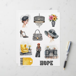 Houndstooth Mode Thema Uitknipsels van Scrapbookpa
