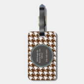 Houndstooth-monogram Bagagelabel (Achterkant verticaal)
