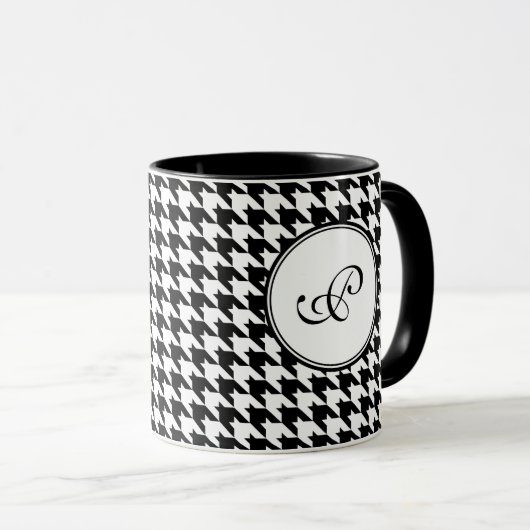 Houndstooth Monogram Mok (Voorkant rechts)
