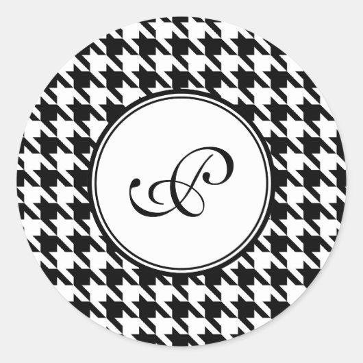 Houndstooth Monogram Stickers (Voorkant)