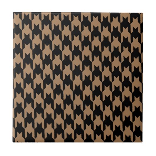 houndstooth motif carreau noir et or (Devant)