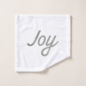 Houndstooth Motif Joy Noir et Blanc (Gant de toilette)