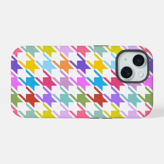 Houndstooth Multicolor+White Big Motif (Verso Horizontal)