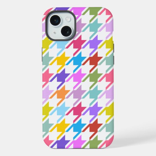 Houndstooth Multicolor+White Big Motif (Verso)