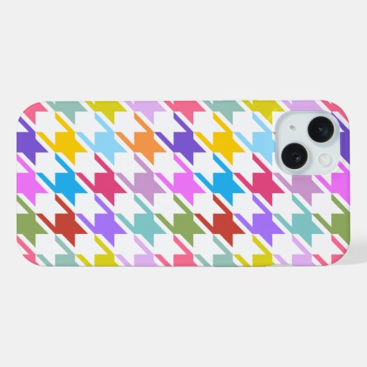 Houndstooth Multicolor+White Big Motif (Verso Horizontal)