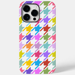 Houndstooth Multicolor + White Big Pattern Case-Mate iPhone 14 Pro Max Hoesje