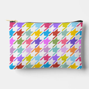 Houndstooth Multicolor + White Big Pattern Etui
