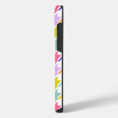 Houndstooth Multicolor + White Big Pattern iPhone Hoesje (Linkerkant)