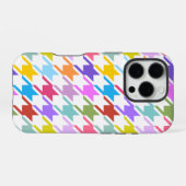 Houndstooth Multicolor + White Big Pattern iPhone Hoesje (Achterkant horizontaal)